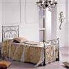 ARREDAMENTO PARI Letto singolo Aida in ferro battuto prodotto artigianalmente