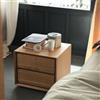 Altacorte Comodino Nook a due cassetti in legno massiccio di Altacorte