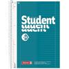 Brunnen 1067974 - Blocco note per studenti, formato A4 a righe (tipo 27, 28 righe), 70 g/m², 40 fogli a righe, 40 fogli a quadretti)
