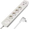 FeinTech MD000433 Ciabatta elettrica a 4 prese con caricatore USB, cavo 3 m con spina piatta, 3680 W