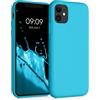 kwmobile Custodia Compatibile con Apple iPhone 11 Cover - Back Case per Smartphone in Silicone TPU - Protezione Gommata - celeste scuro