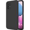 TBOC Cover Compatibile con Samsung Galaxy A32 5G [6.5] Custodia Rigida [Nera] Silicone Liquido [Sensazione Morbida] Fodera Interna Microfibra [Protegge Fotocamera] Antiscivole Resistente Graffi