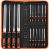 AojSup 18 Pezzi Set di Lime per Legno, Lime e Raspe in Acciaio Forgiato T12, Set di Lime e Raspe Comprese Lime Piatte, Lime Triangolari, Lime Semicircolari, Lime Tonde e Lime 12 Aghi