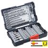 Einhell kwb Scatola di punte da 39 pezzi w. Asta esagonale, punte per metallo HSS, 4 punte per muratura e punte PH, PZ e TX in set con svasatura, portapunte e chiavi a bussola.