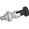 Ganter Normelemente Ganter Norm elementi GN 717 - 8-AK M12 Acciaio inossidabile bullone di Resto, argento, GN 717-8-M16X1, 5-CK-ST