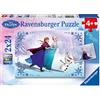 Ravensburger- Frozen: Sorelle per Sempre Disney Puzzle per Bambini, Multicolore, 2 x 24 Pezzi, 09115 7
