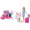 Barbie- Aereo Dei Sogni, Playset Veicolo E Accessori, Bambola Non Inclusa & In Viaggio, Bambola Bionda Con Cucciolo, Valigia Che Si Apre