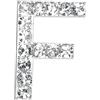 Club Green SM DIAMANTÉ Lettera F 20MM, Metallo, Argento, 2 x 2 x 2 cm, 5 unità