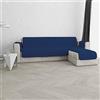 Italian Bed Linen Copridivano Trendy Reversibile con Penisola, Blu Scuro, 290 cm