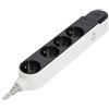 CHACON Blocco design parafulmine 4x16A con interruttore - 5 m - Grigio scuro