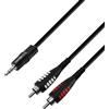 Adam Hall Cables 3 STAR YWCC 0600 - Cavo Audio Jack stereo da 3,5 mm a 2 x RCA maschio 6 m