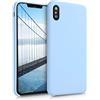 kwmobile Custodia Compatibile con Apple iPhone XS Max Cover - Back Case per Smartphone in Silicone TPU - Protezione Gommata - blu chiaro