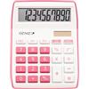 Genie 840 B Calcolatrice a 10 cifre (Dual Power (Solare e Batteria), Design compatto) pink