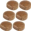 Kukicu Fermaporta Adesivo in Legno (Quercia) - Fermaporta a Pavimento Protezioni per Mobili Pareti Pavimento -Set 6 Pezzi