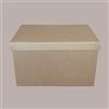 SCOTTON 2 Pz Scatola per Confezione Regalo Baule+Coperchio Carta Onda Avana 400x285H240 mm