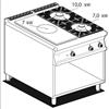 Cucina a gas professionale AFP/ TP2-98G