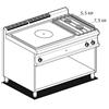 Cucina a gas professionale AFP/ TP2-712GP