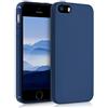 kwmobile Custodia Compatibile con Apple iPhone SE (1.Gen 2016) / iPhone 5 / iPhone 5S Cover - Back Case per Smartphone in Silicone TPU - Protezione Gommata - blu marino