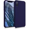 kwmobile Custodia Compatibile con Apple iPhone XS Max Cover - Back Case per Smartphone in Silicone TPU - Protezione Gommata - deep ocean