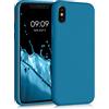 kwmobile Custodia Compatibile con Apple iPhone X Cover - Back Case per Smartphone in Silicone TPU - Protezione Gommata - blu indaco