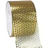 PRÄSENT CHICAGO Nastro oro metallico per regali, rocchetto di nastro decorativo, lungh. 45 m, largh. 80 mm, nastro regalo per decorazioni e lavoretti, per pacchi e confezioni