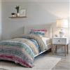 Italian Bed Linen Set Copripiumino Microfibra Fashion, Lavorato in Italia - Parure Copri Piumino - Sacco Piumone 150x200 cm con Patella e federa Cuscino, Singolo, Love Lines