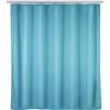 Wenko 20042100 Tenda da doccia antimuffa monocolore celeste - antibatterica, lavabile, Poliestere, Azzurro chiaro