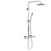 KIT COLONNA DOCCIA KELLER TAPS CON SOFFIONE INOX QUADRATO D.25 E DOCCETTA CON DEVIATORE