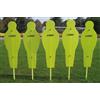 (07) BARRIERA FISSA GIALLA FLUO REGOLABILE DA 150 A 190 CM 5 SAGOME +/- SUPPORTI
