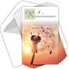 Afie C5269 Ringraziamenti condoglianze - Set di 5 biglietti identificativi e buste bianche, formato 9 x 14 cm, morti ossessionate lutto fiore e tramonto, made in France