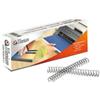 TITANIUM Dorsi spirale - metallo - 34 anelli passo 3:1 - 11 mm - bianco - Titanium - scatola 50 pezzi (unità vendita 1 pz.)