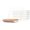 QILZO® 6 Contenitori per affettati Portasalsiccia Salsiccia, conservazione del formaggio Contenitore ermetico impilabile Organizer frigo per salsicce Conservazione degli alimenti 22x17x2.5cm