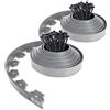 VOUNOT® Bordo Giardino Flessibile, Bordi Aiuole Plastica, con 60 Chiodi di Fissaggio, Lunghezza 20m, Altezza 5cm, Grigio