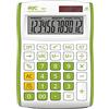 Alevar AVC Calcolatrice da Tavolo 12 Cifre, Formato 88x128x29 mm, Big Digit, Doppia Alimentazione, Colore Verde
