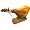 Nerthus FIJ 002 portaprosciutto Pieghevole bambù con Supporto Acciaio Inox per Tagliare prosciutto e Spalla