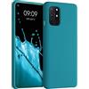 kwmobile Cover per OnePlus 8T Custodia - Back Case per Smartphone in Silicone TPU - Protezione Gommata - petrolio matt
