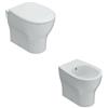 Ceramica Globo - Grace WC Senza Brida+bidet filomuro 52X36 GR003 + GR012 + GR022
