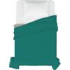 Italian Bed Linen TRAPUNTINO ESTIVO ELEGANT NO STIRO - Made in Italy - Copriletto Singolo 170x270 cm in Morbida Microfibra - Tinta Unita - DoubleFace - Trapunta 100 g - Acqua/Grigio Chiaro