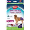 Simple Solution Pannolini Lavabili riutilizzabili per Cani Femminili, assorbenti a Prova di perdite, Adatti per minzione eccitabile, Femmine in Calore o incontinenza - 1 Pannolino XL per Cani