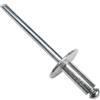 AERZETIX - Set di 100 rivetti ciechi Ø4.8x12mm con testa larga 14mm - DIN 7337 C - rivetto pop a rottura stelo - in alluminio/acciaio - C48266