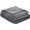 Amazon Basics Copriletto in pile con motivo a rilievo, colore grigio, 220 x 240 cm