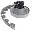 VOUNOT® Bordo Giardino Flessibile, Bordi Aiuole Plastica, con 30 Chiodi di Fissaggio, Lunghezza 10m, Altezza 5cm, Grigio