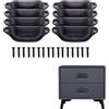 KLEHOPE Set da 8 Maniglie a Conchiglia per Mobili, Anse a Guscio Nero, Lunghezza 98 mm (Interasse 83 mm), Maniglie per Ante e Cassetti di Cucina, Armadi e Complementi d'Arredo