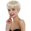 WIG ME UP-VK-32-613 Parrucca Donna Molto corta Sbarazzina Riga Biondo chiaro Biondo chiarissimo