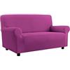 Italian Bed Linen Copridivano 2 Posti con Braccioli Più Bello - Salvadivano Elasticizzato, Aderenza Perfetta da 130 a 170 cm - Telo Copri Divano, Tessuto Bielastico in molti Colori (2 Posti, Fucsia)