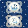 MAM Baby MAM SUCCHIETTO ORIGINAL NIGHT 2-6 MESI SILICONE MASCHIO 2 PEZZI