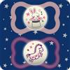 MAM Baby MAM SUCCHIETTO ORIGINAL NIGHT 6+ MESI SILICONE NEUTRO 2 PEZZI
