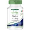 Fairvital | Glycine 500mg - 1 mese - VEGAN - alto dosaggio - 120 capsule - aminoacido