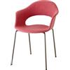 Scab Design Sedia Lady B Pop con gamba in metallo e seduta imbottita Scab design
