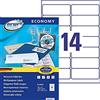 EUROPE 100 - Confezione da 1400 etichette autoadesive multiuso, 99,1 x 38,1 mm, compatibili con Laser, a getto d'inchiostro e fotocopiatrice
